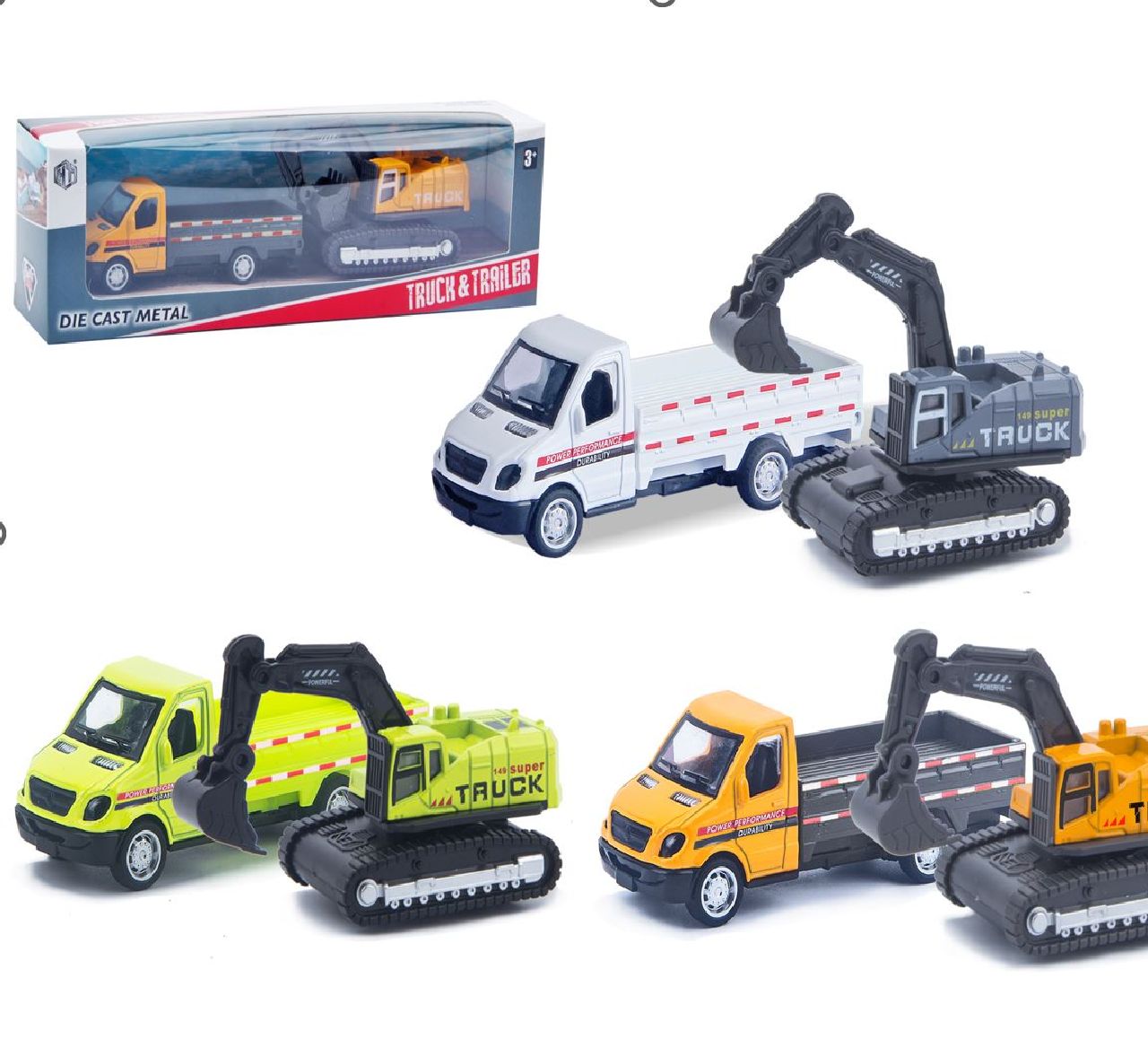 DIECAST TRUCK EXCAVATOR PULL BACK