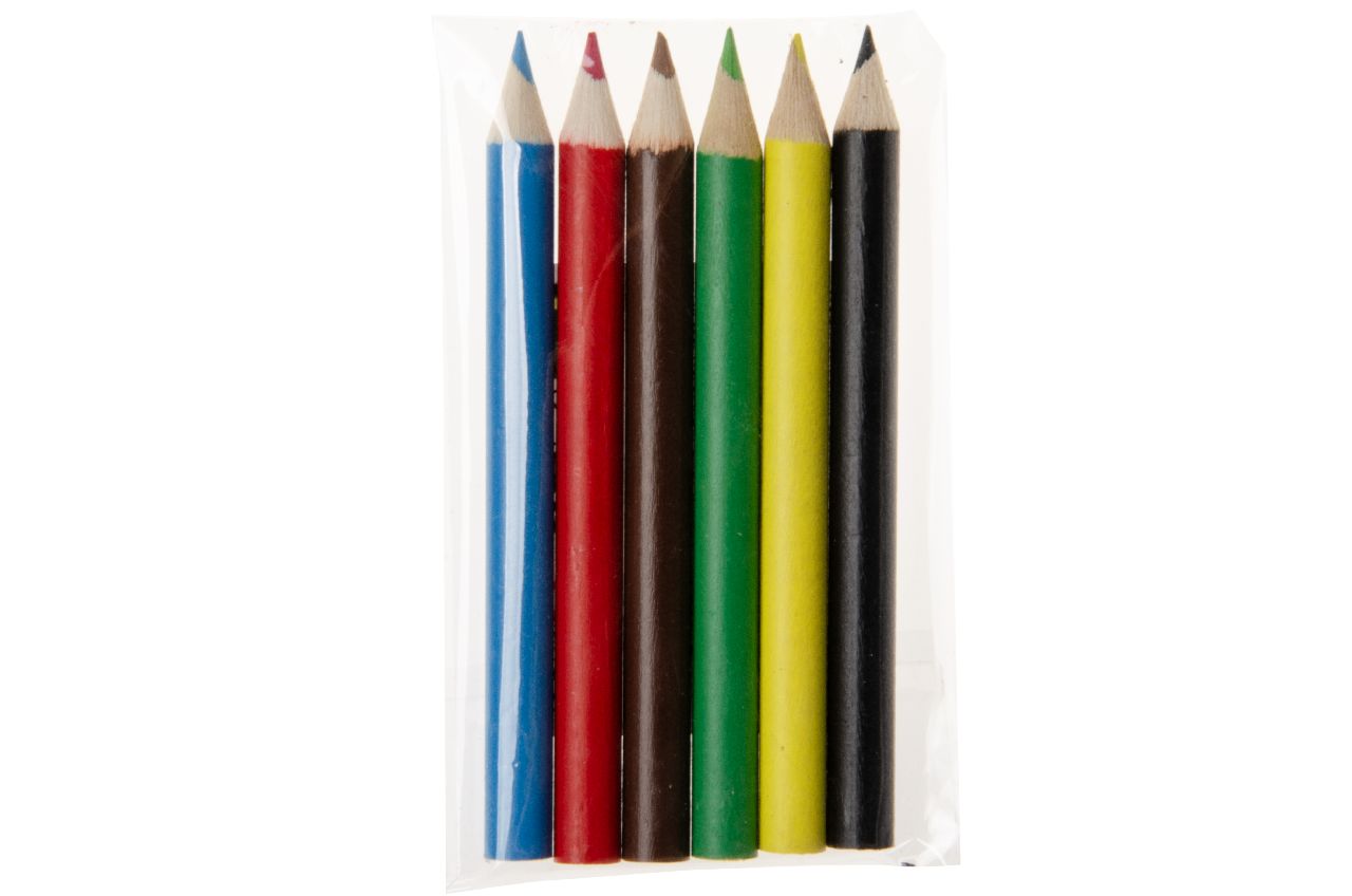 KLEURPOTLOODJES JONGENS 6ST