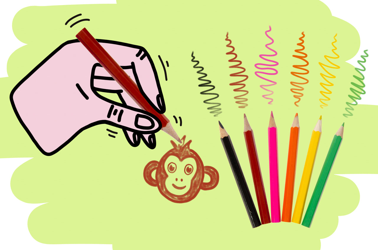 KLEURPOTLOODJES 6ST.. WILDE DIEREN