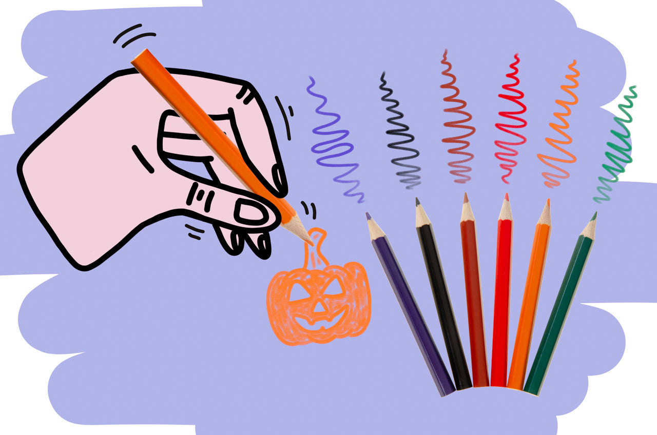 KLEURPOTLOODJES 6ST.. HALLOWEEN