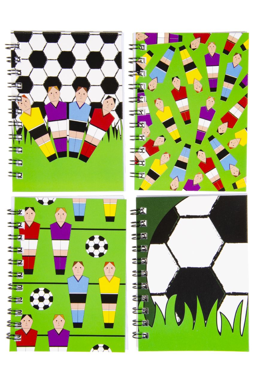 NOTITIEBOEKJE VOETBAL SPIRAAL. 4ASS