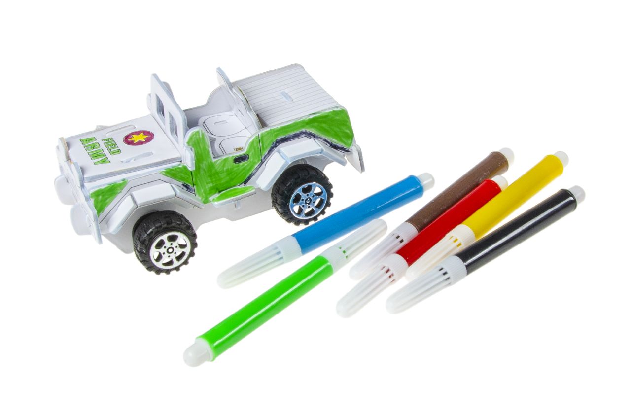 3D PUZZEL.MONTEER KLEUR AUTO