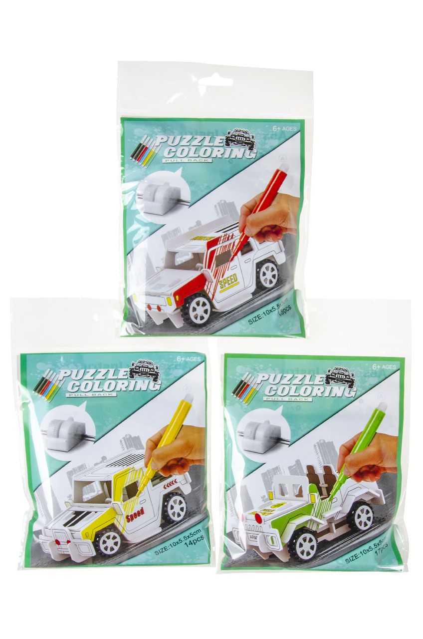3D PUZZEL.MONTEER & KLEUR AUTO