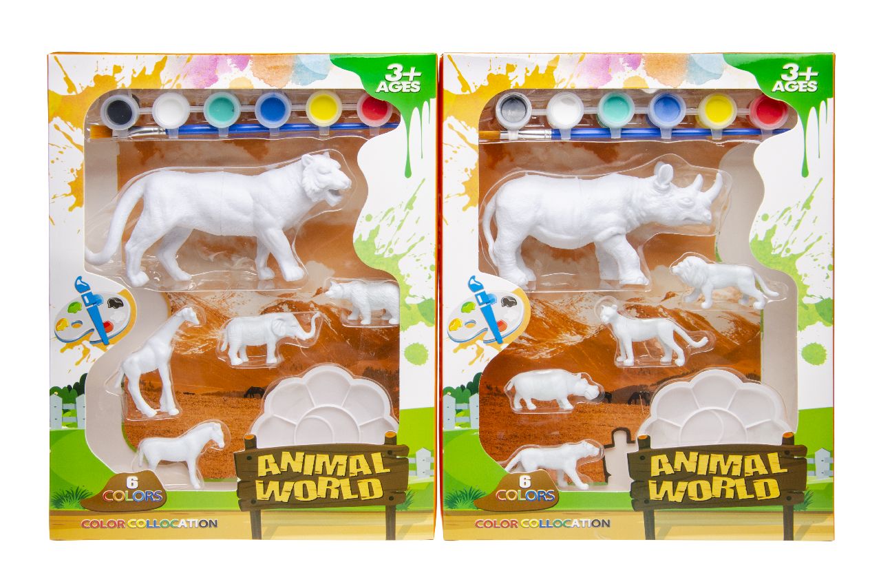 PAINT YR OWN WILD ANIMAL BOX
