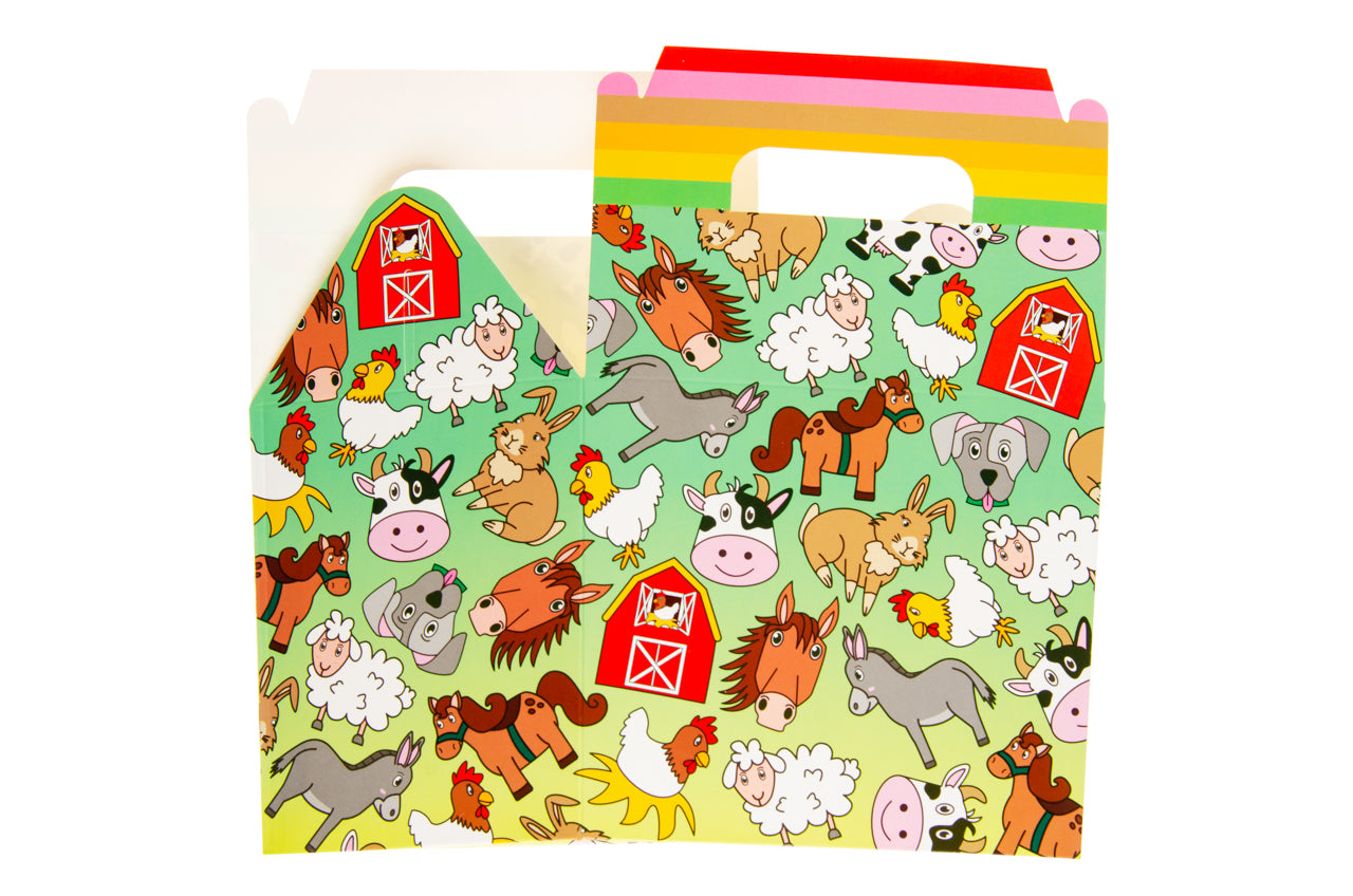 FOOD BOX FARM ANIMALS . PARTY LUNCH