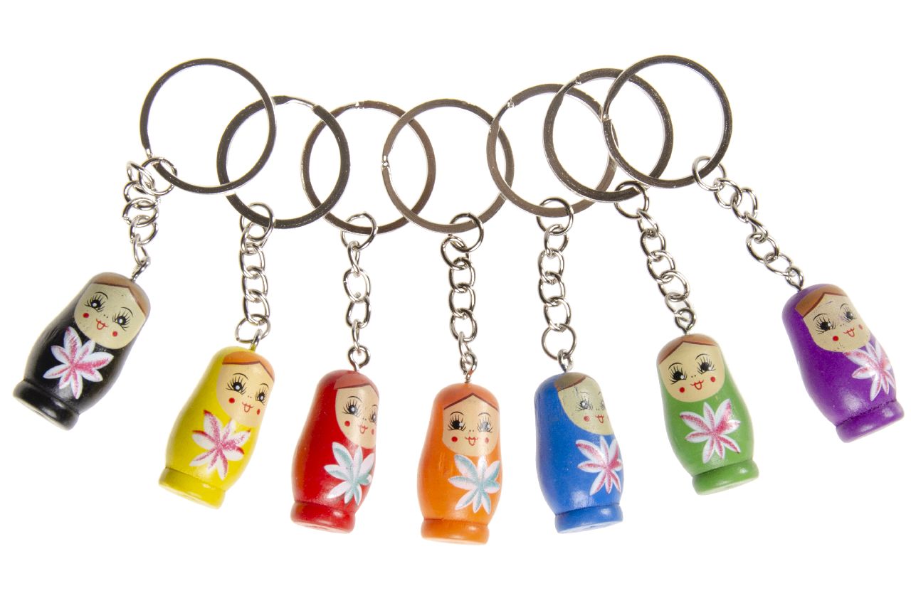 SLEUTELHANGER MATROESJKA POP HOUT