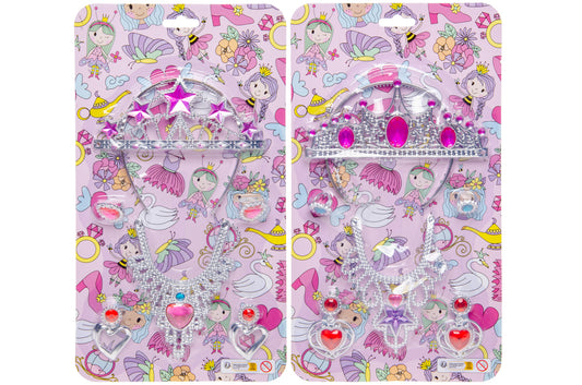 ROZE SCHOONHEIDSSET MET TIARA & KETTING