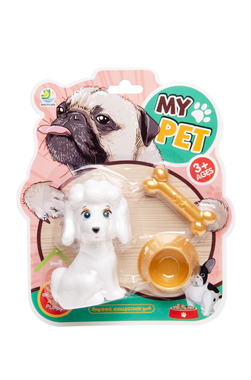 HONDJE MET ACCESSOIRES OP KAART