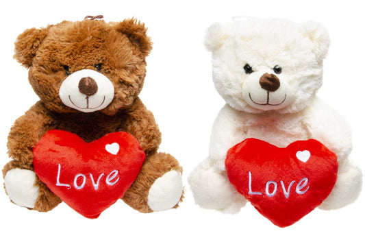 PLUCHE BEAR MET HART. 2ASS