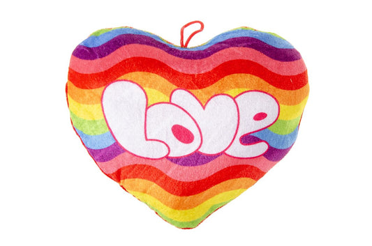 PLUCHE. FLUWEEL. REGENBOOG HART LIEFDE M