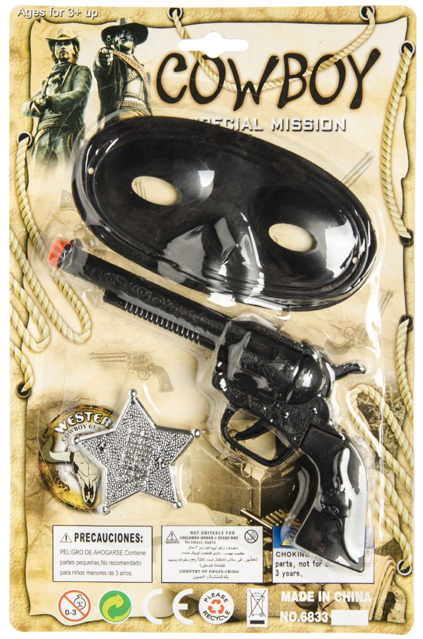 COWBOY PISTOOLMASKERBADGE