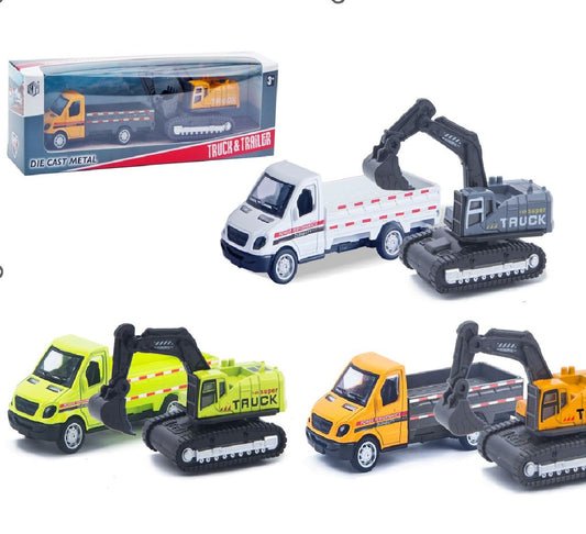 DIECAST TRUCK EXCAVATOR PULL BACK