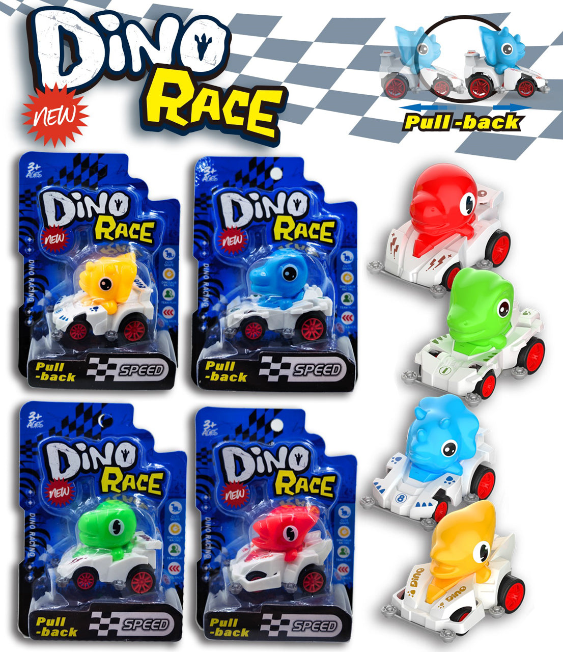 PULL BACK DINO RACER BC