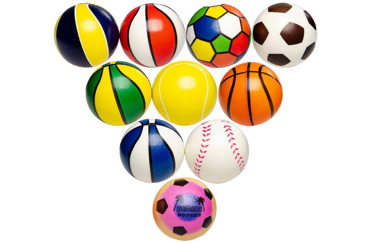 SPORTS PU STRESS BALL. 100MM