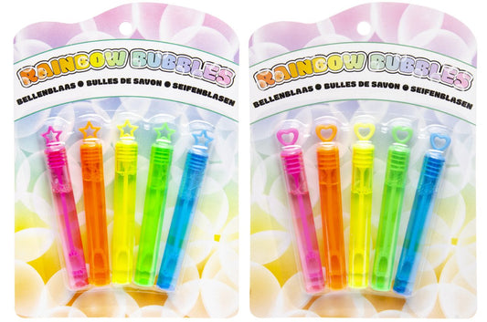 5X REGENBOOGBUBBLES OP KAART