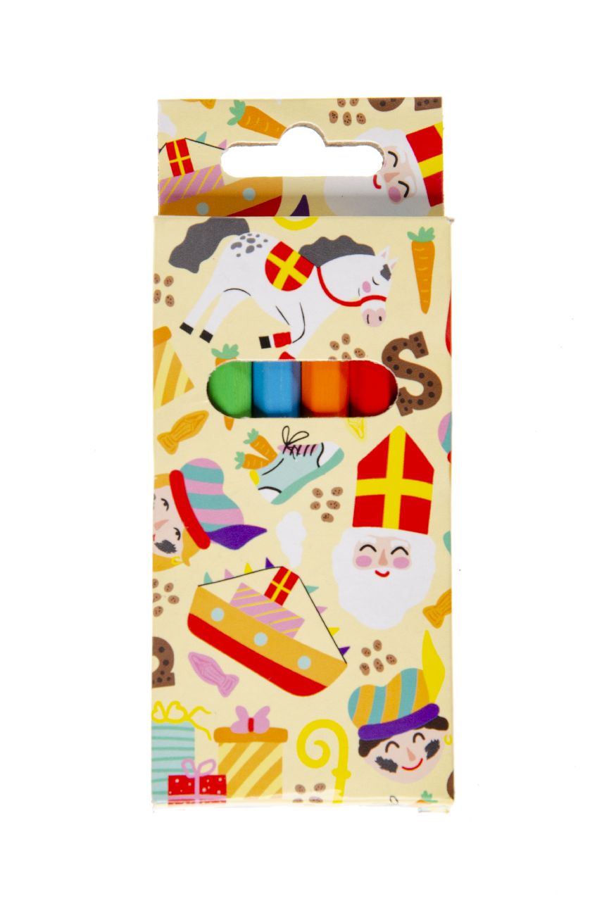 KLEURPOTLOODJES 6ST. KORT. SINTERKLAAS