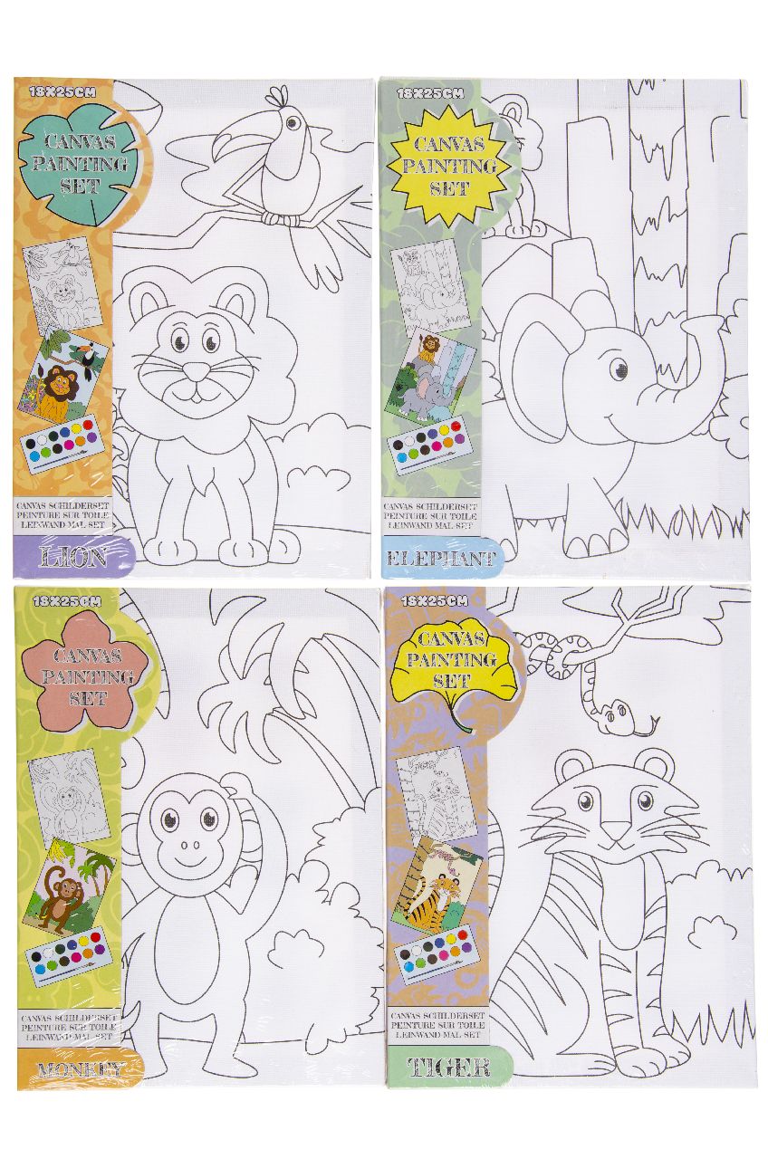 CANVAS SCHILDERSET WILDE DIEREN