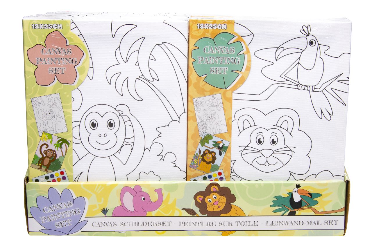 CANVAS SCHILDERSET WILDE DIEREN