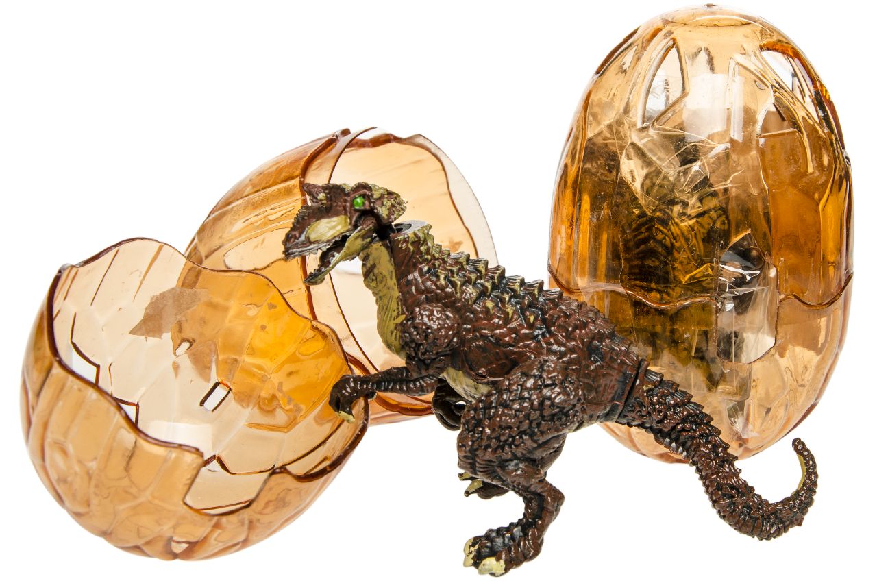 DINOSAURUSEI MET KNUTSELDINO