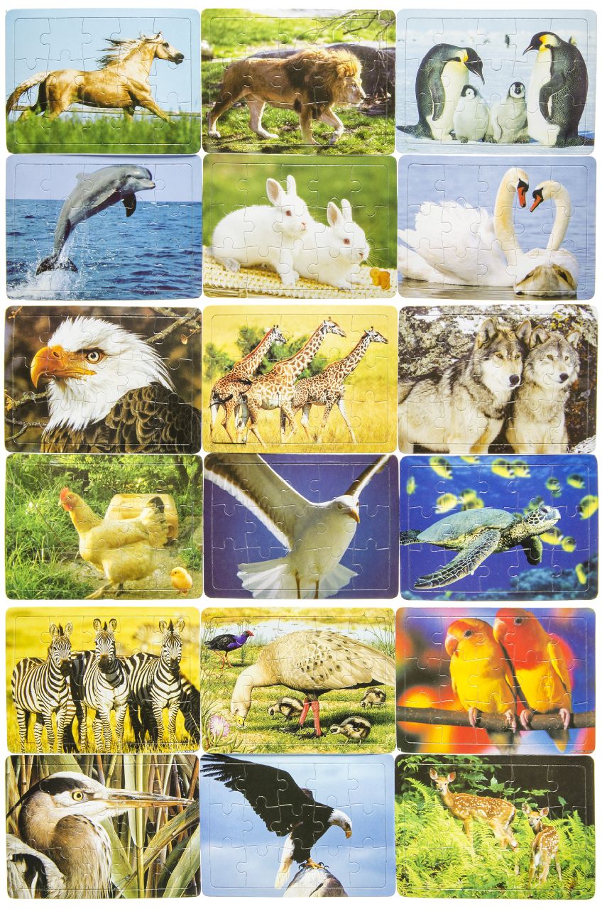 PUZZEL DIEREN 18ASS