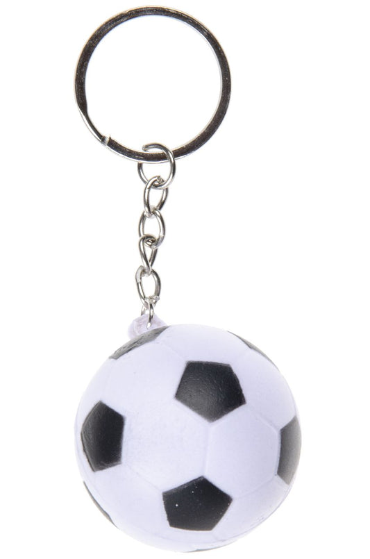 SLEUTELH. VOETBAL MOUSSE WIT