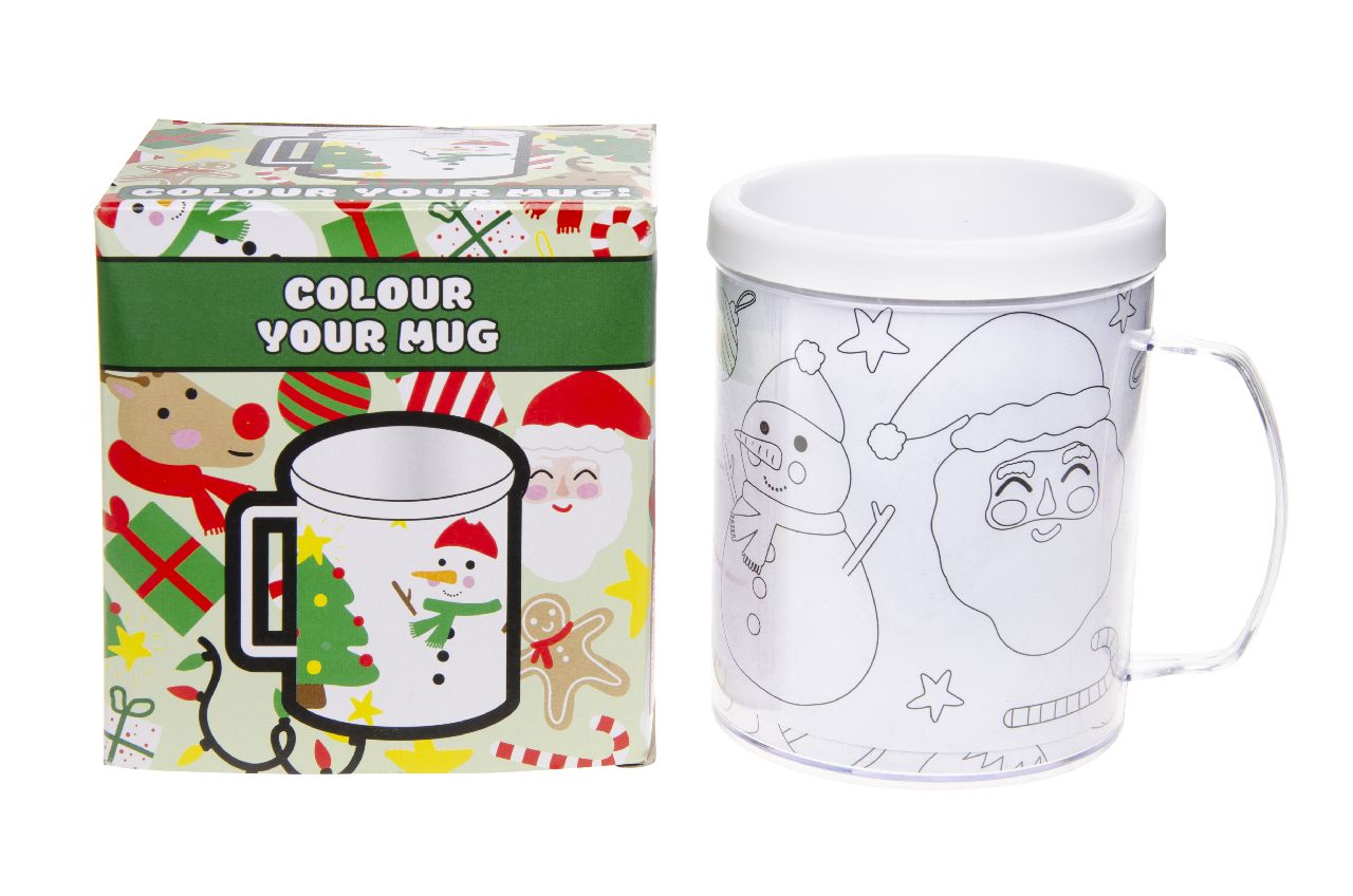 KLEUR JE EIGEN BEKER! KERSTMIS