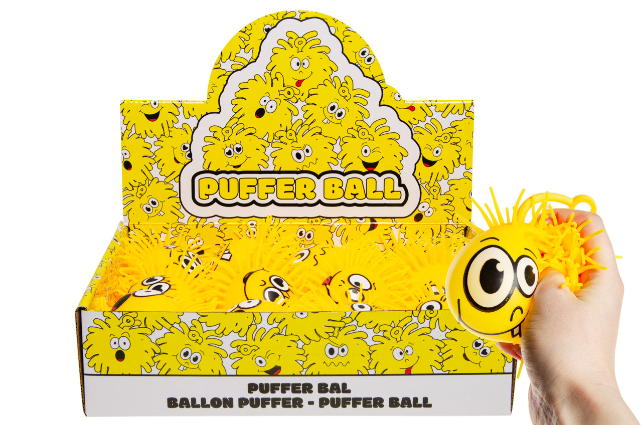 PUFFER BALL W EMOTION FACES 10CM