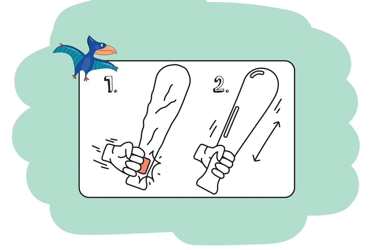 ZELFOPBLAASBARE BALLON. DINOSAURUS