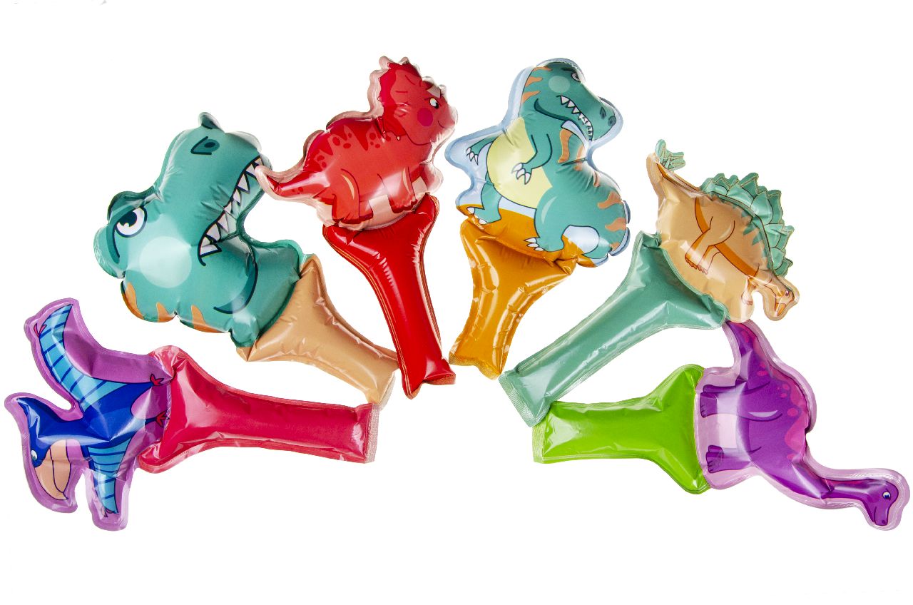 ZELFOPBLAASBARE BALLON. DINOSAURUS