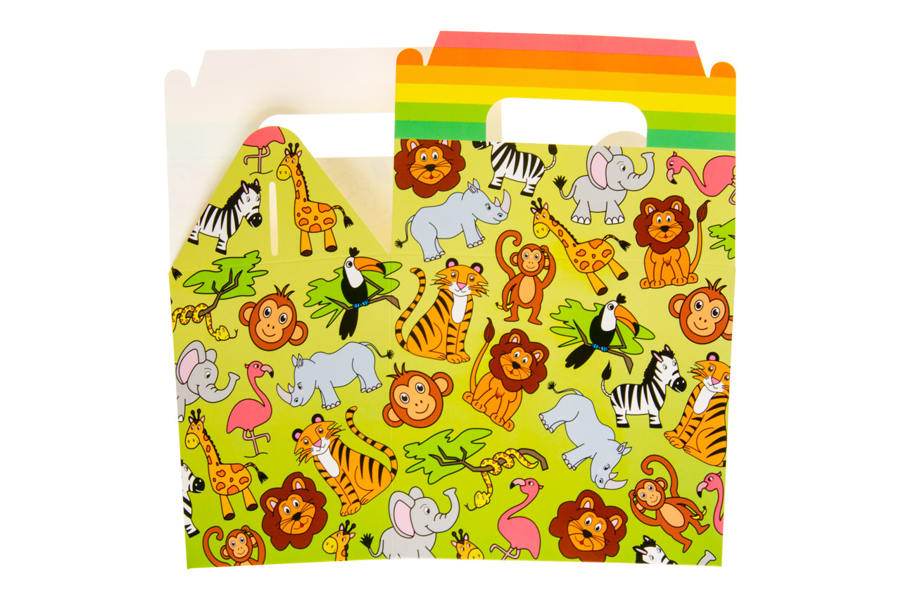 FOOD BOX WILD ANIMALS . PARTY LUNCH