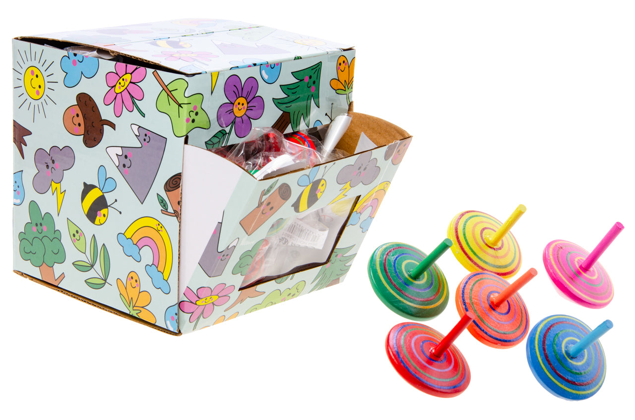 WOODEN SPINNING TOP DB