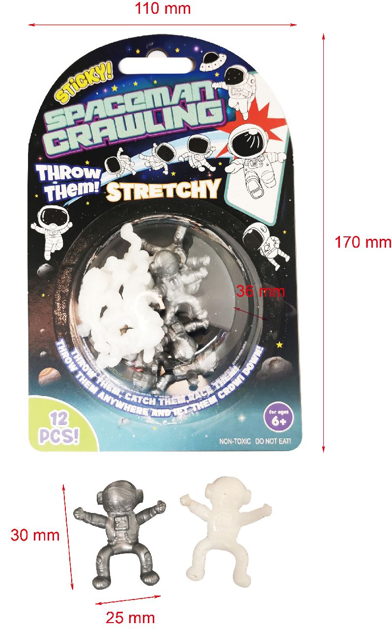 12PCS STICKY ASTRONAUT CRAWLERS BC