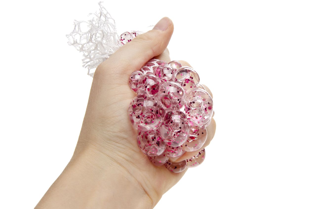SQUISHY MESH BAL. GLITTER