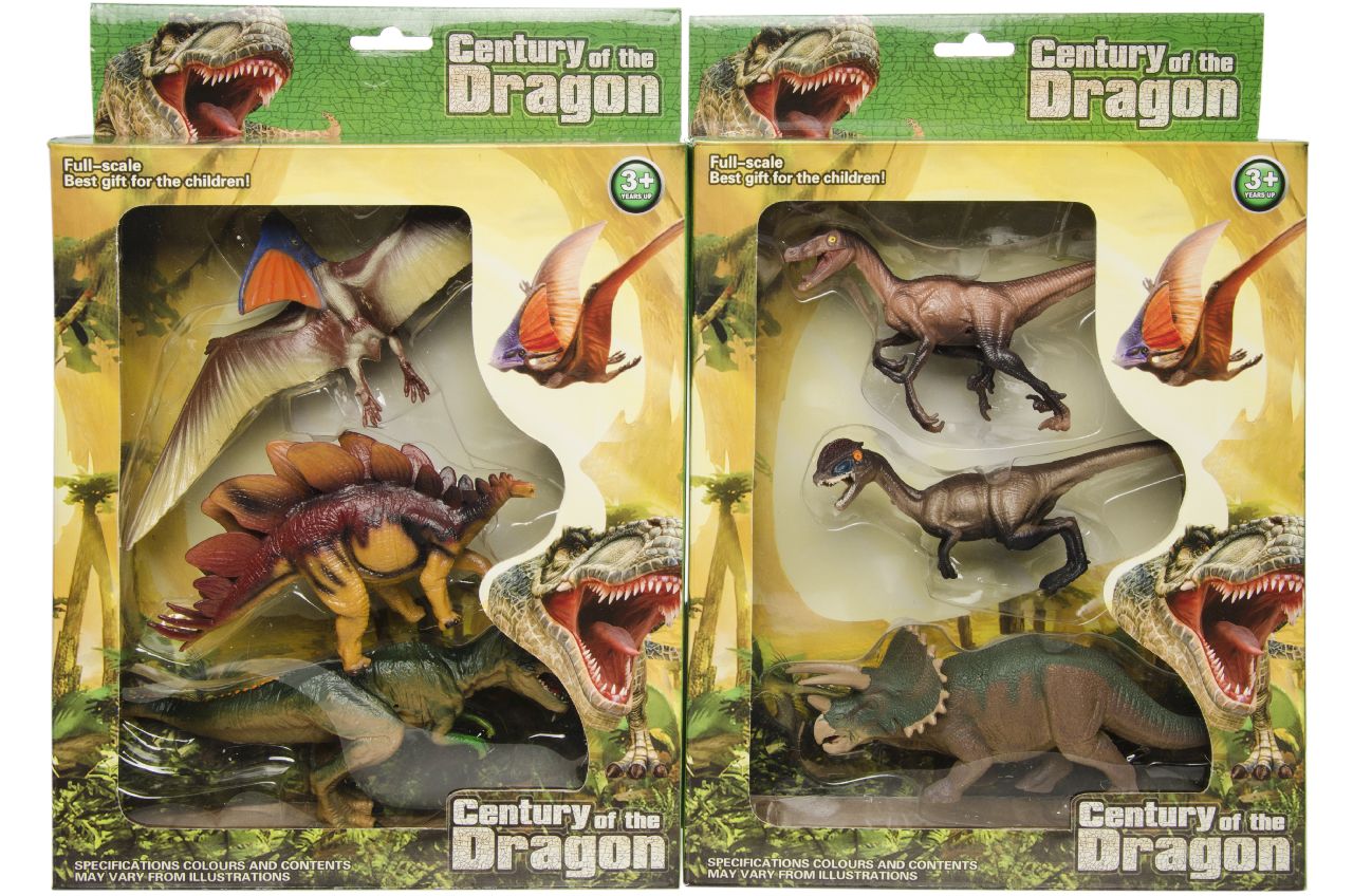 DINO'S 3STUKS IN DOOS