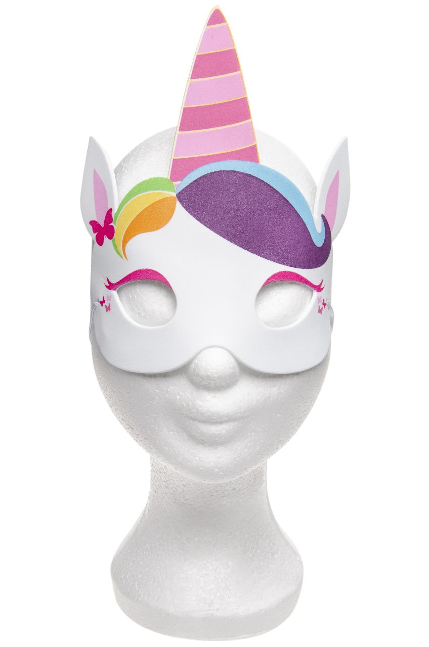 MASKER KIDS. EENHOORN. IN SCHUIMSTOF. 4ASS