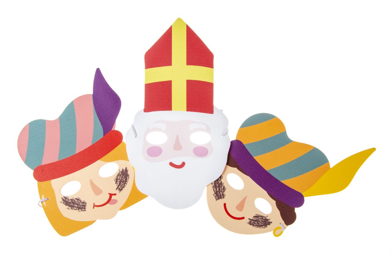 SINTERKLAAS MASKER IN SCHUIMSTOF