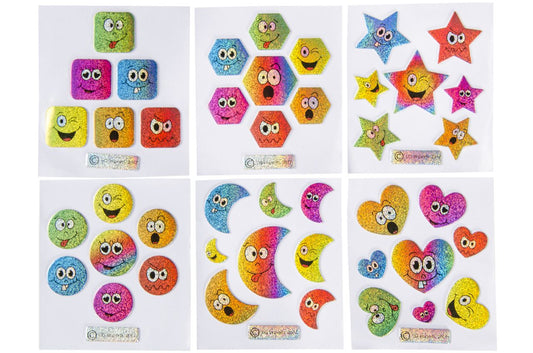 STICKERS EMOTIES. GLITTER 4ASS