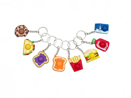 SLEUTELHANGER POP IT ETEN ASSORTIMENT
